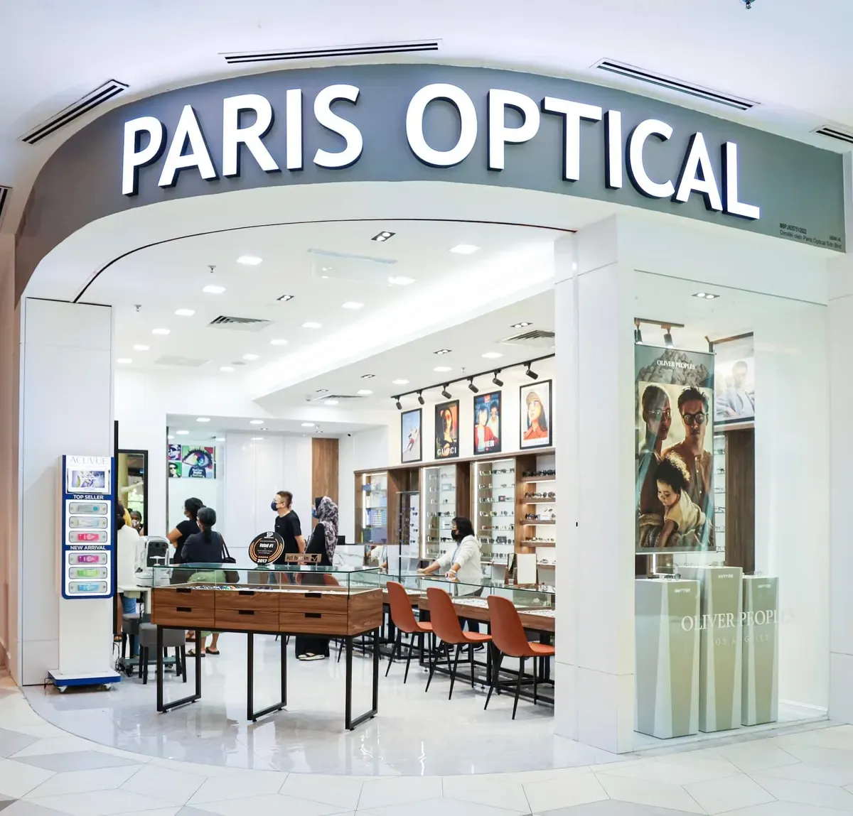 Inside the Paris Optical boutique at Starling Mall, Petaling Jaya